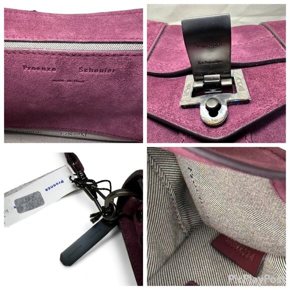 PROENZA SCHOULER PS1 Suede Mini Crossbody Purple NWT - Picture 11 of 16